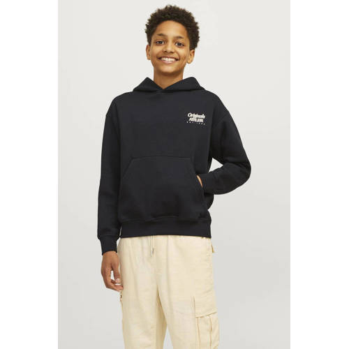 jack & jones JUNIOR sweater met backprint zwart Backprint 164