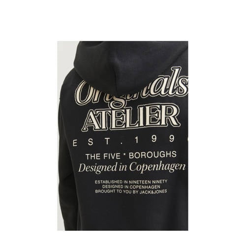 jack & jones JUNIOR sweater met backprint zwart Backprint 164