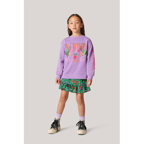 Shoeby korte rok groen Meisjes Polyamide All over print 98 104