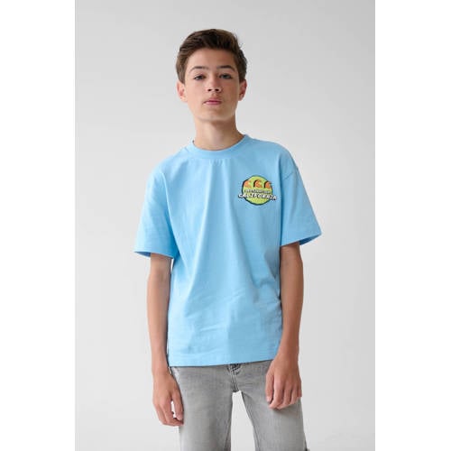 Shoeby T-shirt blauw Jongens Katoen Ronde hals Effen 122 128