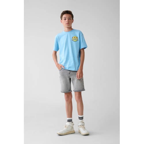 Shoeby T-shirt blauw Jongens Katoen Ronde hals Effen 122 128