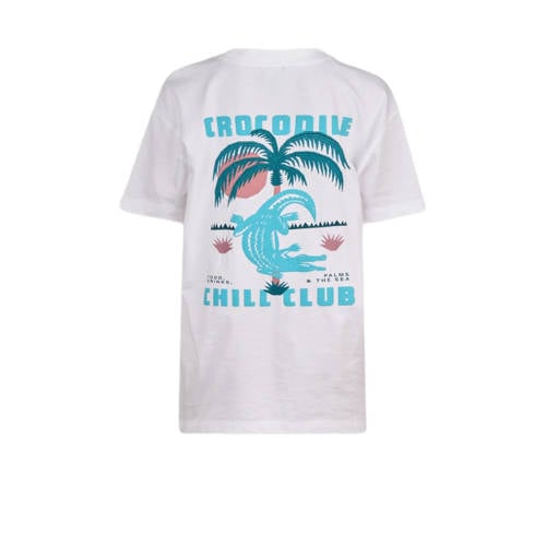 Shoeby T-shirt wit Jongens Katoen Ronde hals Effen 98 104