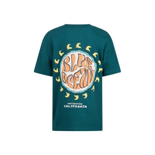 Shoeby T-shirt groen Jongens Katoen Ronde hals Effen 158 164