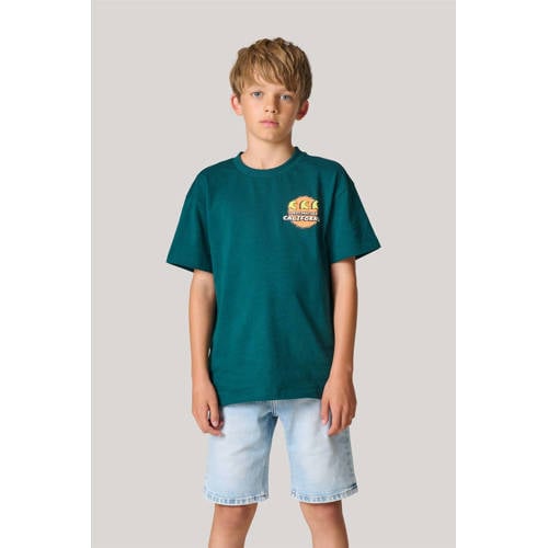 Shoeby T-shirt groen Jongens Katoen Ronde hals Effen 158 164
