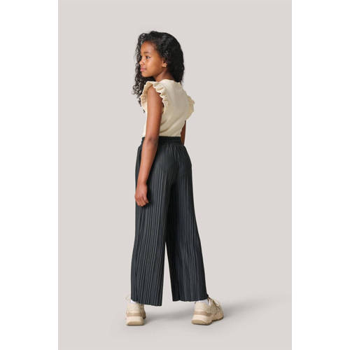 Shoeby high waist loose fit broek antraciet Grijs Meisjes Polyester Effen 146 152