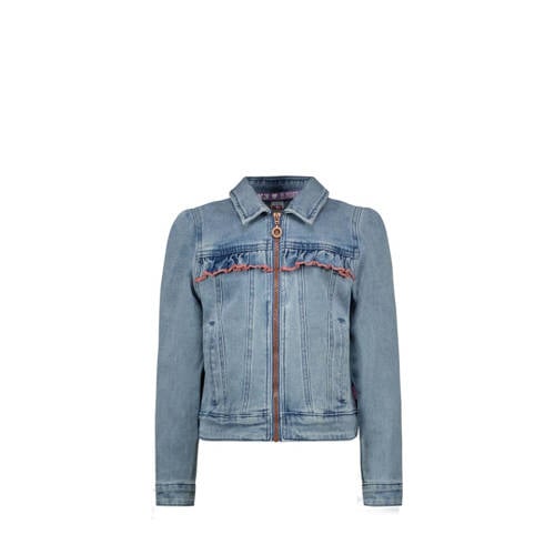 B.Nosy x K3 K3 spijkerjas met backprint limit denim Blauw Meisjes Stretchdenim Klassieke kraag