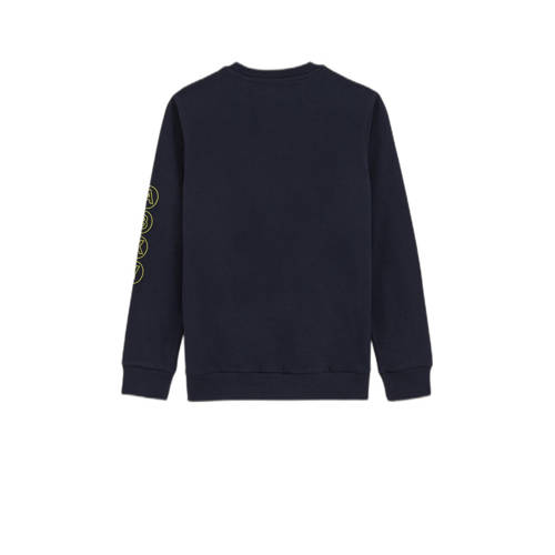WE Fashion sweater donkerblauw Trui Printopdruk 170 176