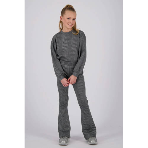 Vingino sweater Jane met all over print grijs Meisjes Polyester Ronde hals - maat 164 afbeelding
