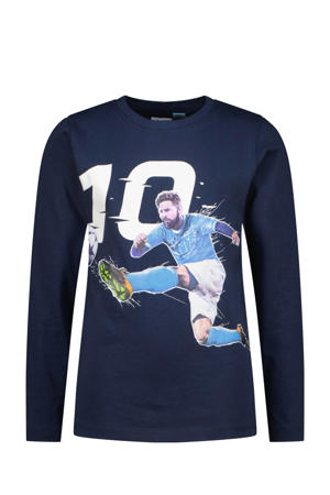 longsleeve Goal met printopdruk donkerblauw