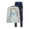 Messi   pyjama Champ met printopdruk grijs melange/donkerblauw