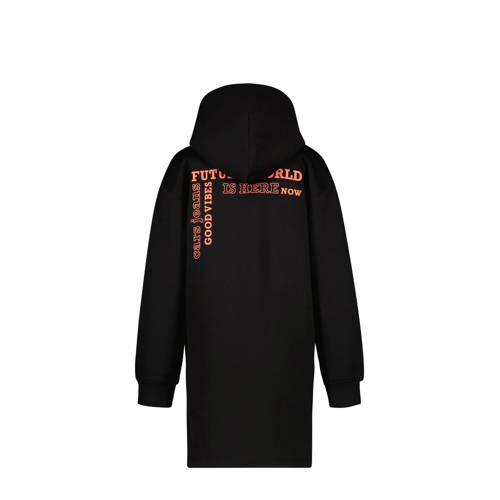 Cars jurk UMAY zwart Meisjes Sweat Capuchon Backprint 128