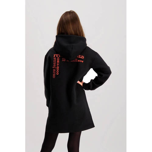 Cars jurk UMAY zwart Meisjes Sweat Capuchon Backprint 128