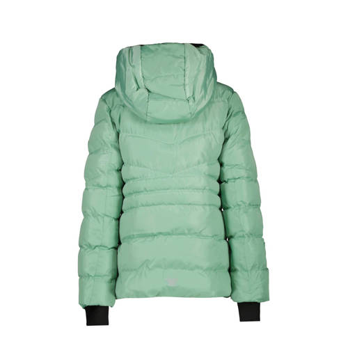 Cars gewatteerde winterjas ISRA mintgroen Meisjes Polyester Capuchon Effen 152