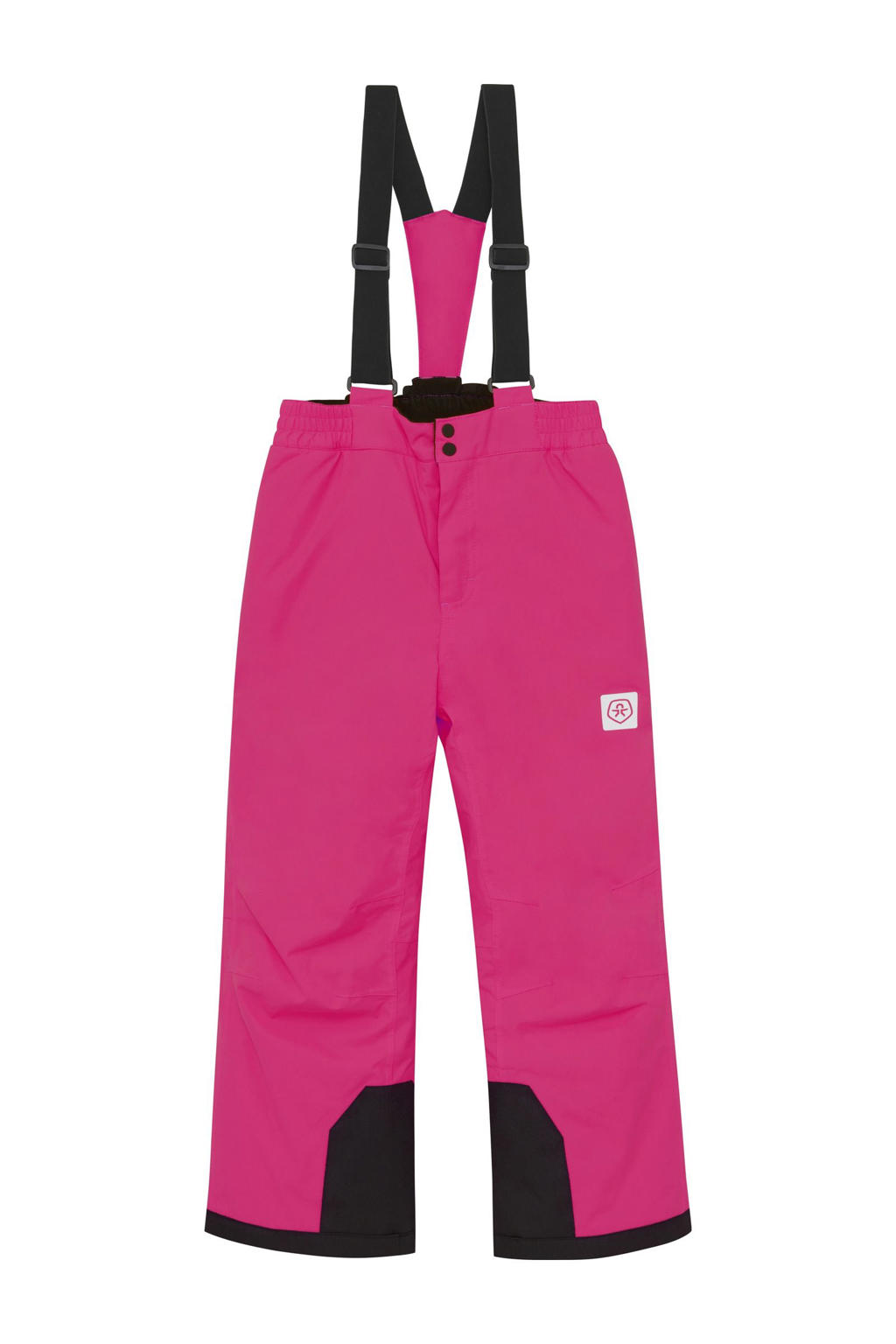 Roze jongens en meisjes Color Kids skibroek Solid van polyester met rits- en drukknoopsluiting en effen