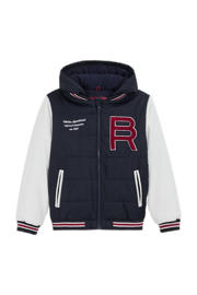 thumbnail: WE Fashion baseball jacket donkerblauw/wit/donkerrood