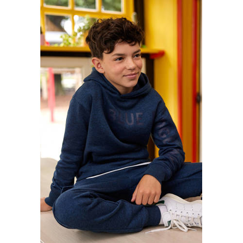 WE Fashion hoodie donkerblauw Sweater Effen 134 140