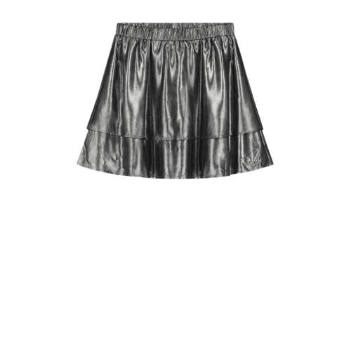 NIK&NIK strokenrok zilver Meisjes Polyester Effen