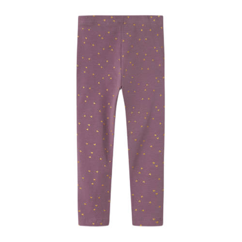 Name it MINI legging met all over print oudroze goud Meisjes Stretchkatoen 104