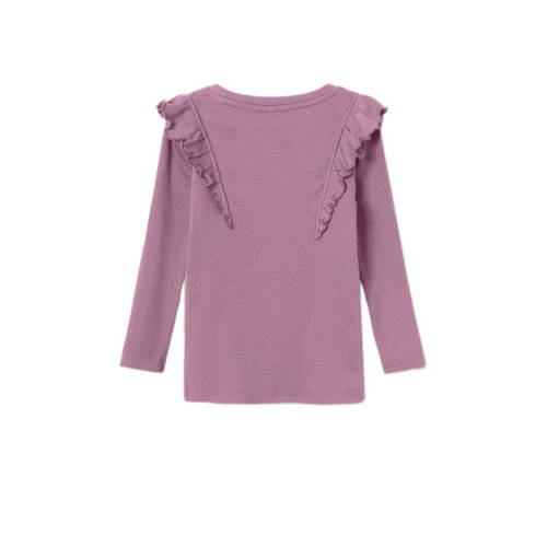 name it MINI longsleeve NMFNILLA roze Meisjes Katoen Ronde hals Effen 80