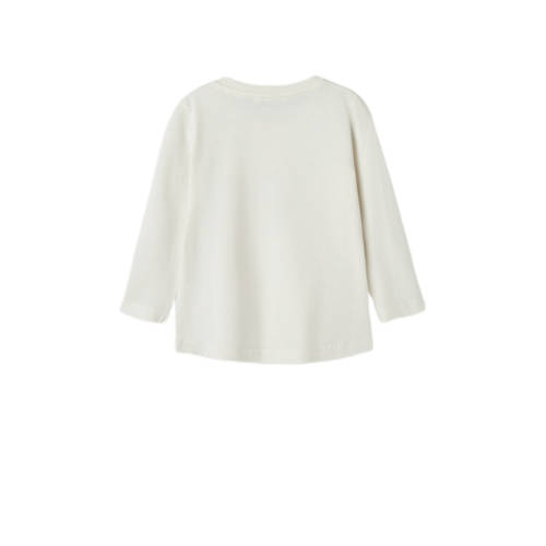 Name it MINI longsleeve met printopdruk ecru Meisjes Katoen Ronde hals 104
