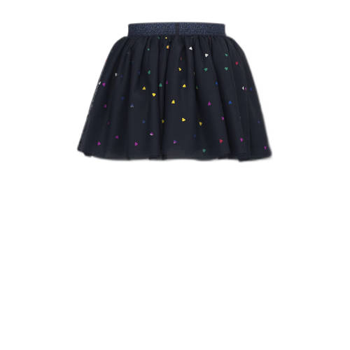 name it MINI korte rok zwart Meisjes Polyester Hartjes 104