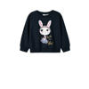 NAME IT MINI sweater NMFVILOUI met printopdruk donkerblauw