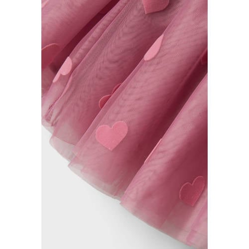 name it MINI korte rok roze Meisjes Katoen Hartjes 80