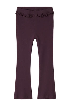 flared legging NMFNILLA aubergine