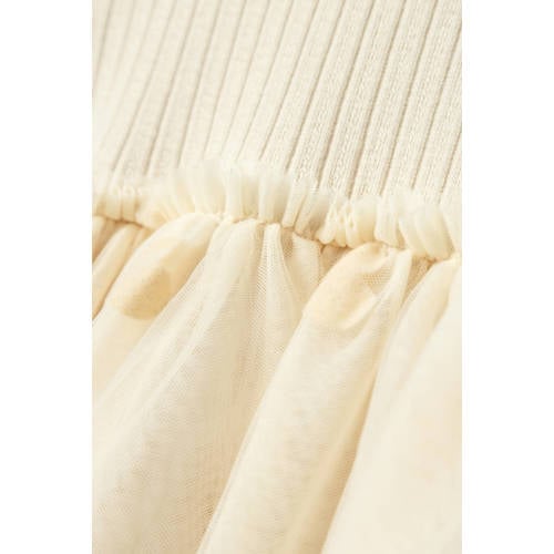 name it MINI jurk ecru Meisjes Katoen Ronde hals Effen 104