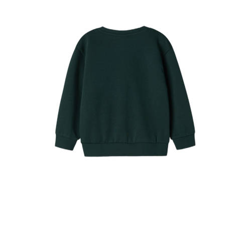 Name it MINI sweater met printopdruk groen Printopdruk 110