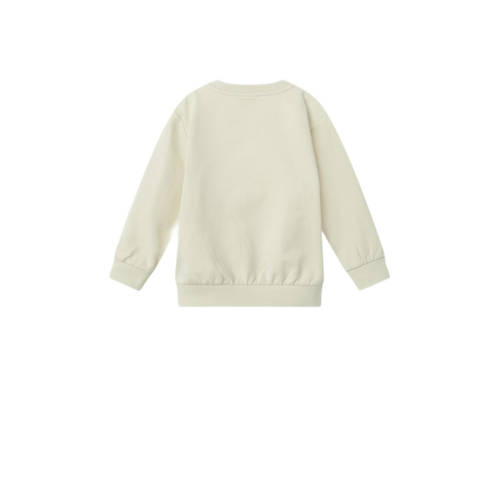 name it MINI sweater NMMNICE met printopdruk ecru Printopdruk 98