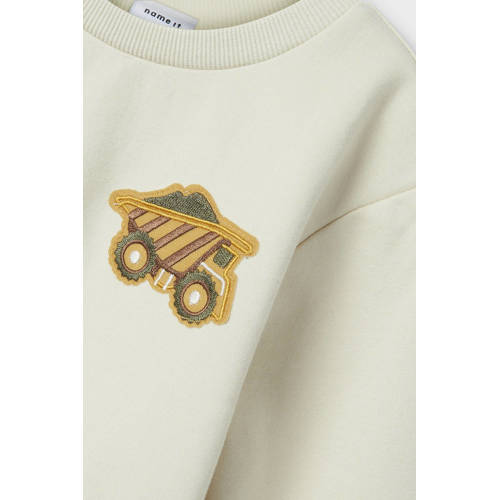Name it MINI sweater NMMNICE met printopdruk ecru Printopdruk 110