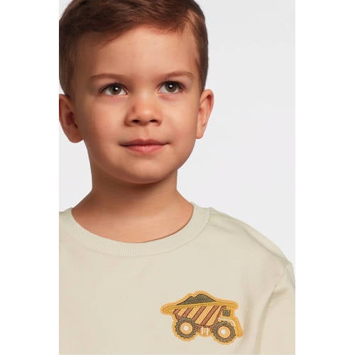 name it MINI sweater NMMNICE met printopdruk ecru Printopdruk 98