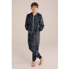 WE Fashion Onesie all over print grijs/blauw/multicolor