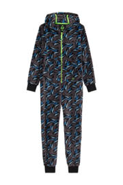 thumbnail: WE Fashion Onesie all over print grijs/blauw/multicolor