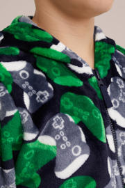 thumbnail: WE Fashion Onesie game controllers Donkerblauw/grijs/groen