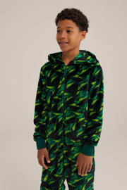 thumbnail: WE Fashion Onesie all over print donkergroen/groen/limegroen