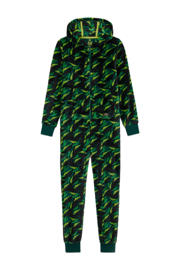 thumbnail: WE Fashion Onesie all over print donkergroen/groen/limegroen