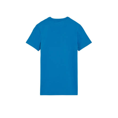 WE Fashion T-shirt Blauw Jongens Stretchkatoen Ronde hals Effen 110 116
