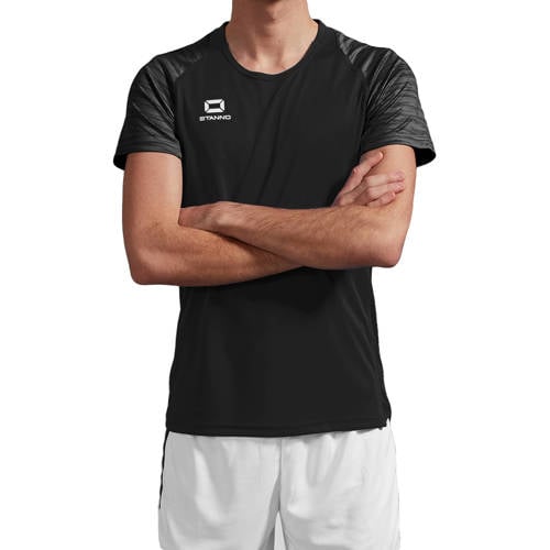 Stanno Junior voetbalshirt Bolt zwart Sport t-shirt Jongens/Meisjes Polyester Ronde hals