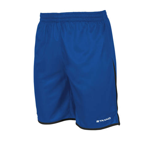 Stanno Junior voetbalshort Altius blauw zwart Sportbroek Jongens Meisjes Polyester 128