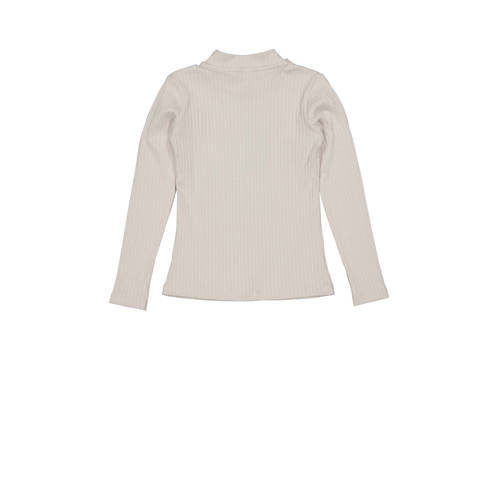 LEVV geweven longsleeve NAN lichtgrijs Meisjes Stretchkatoen Ronde hals 128