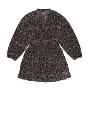 jurk NADINE met all over print oudroze/zwart