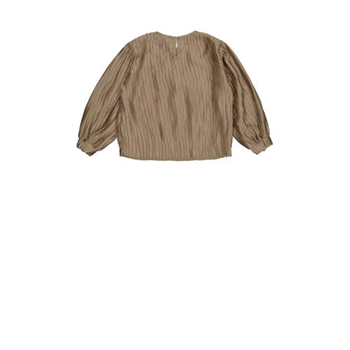 LEVV top NEA taupe Bruin Meisjes Polyester Ronde hals Effen 164