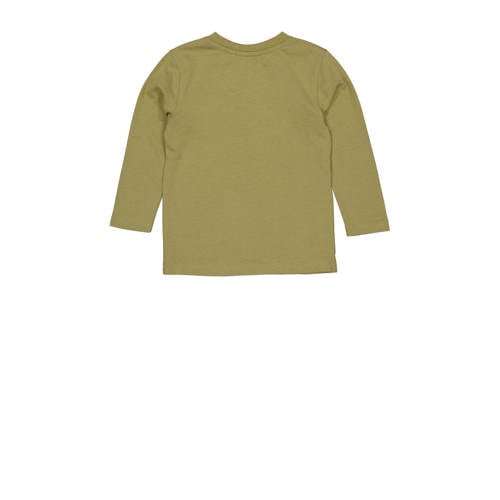 LEVV geweven longsleeve PABLO olijfgroen Jongens Katoen Ronde hals Effen 104