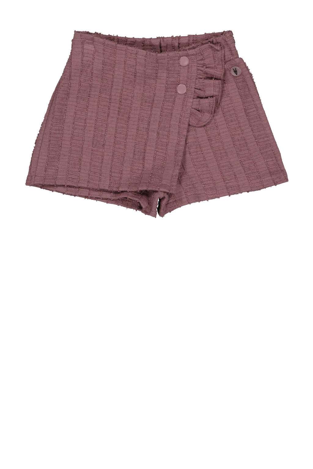 Roze meisjes LEVV Little skort van katoen met drukknoopsluiting