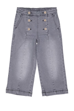 high waist wide leg jeans PUA met all over print grey