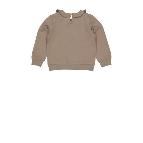 LEVV sweater PIXIE taupe Bruin Effen 134 | Sweater van