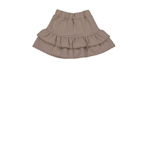LEVV strokenrok bruin Meisjes Polyester Effen 122