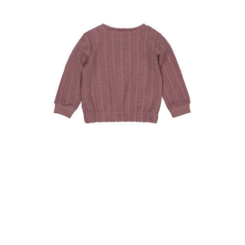 LEVV sweater PLIEN oudroze Meisjes Katoen Ronde hals Effen 104